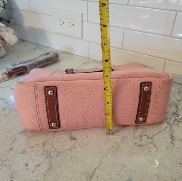 Dooney & Bourke leather peach pink tote shoulder bag - Picture 7 of 16